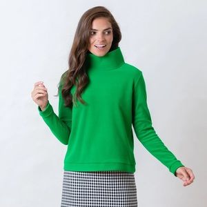 Dudley Stephens Terry Park Slope Turtleneck in Kelly Green Size XS